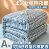 Colcha de algodón de Xinjiang de gasa de doble capa, estilo minimalista Clase A, colcha de invierno desmontable para dormitorios de estudiantes, colcha de primavera y otoño