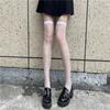 Medias de seda transparentes ultrafinas por encima de la rodilla para mujer, de verano, largas, sexys, hasta el muslo, negras, blancas.