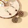 Brincos Naturais Originais de Frutas de Planta Estilo Floresta, Brincos Artísticos Étnicos Longos com Franja Vintage Feitos à Mão