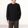 Suéter OT para Hombre Cuello Redondo Old Money, Suéter de Punto Base Casual Holgado Cálido Color Sólido Nuevo Otoño/Invierno para Hombre