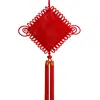 Colgante de Nudo Chino 2026 para Sala de Estar, Nueva Decoración Colgante de Lujo Extra Grande con Señal de Fortuna Roja para Entrada, Decoración de Año Nuevo