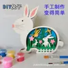 Nuevos adornos de animales DIY manualidades de madera hechas a mano para niños alce del bosque elefante zorro dinosaurio pintura creativa