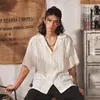 Camisa Masculina de Manga Curta com Gola Cubana Vazada de Alta Qualidade Transfronteiriça, Novo Estilo de Verão, Camisa Casual Solta Retro de Manga Meia-Manga para Homens