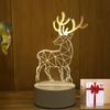 Presente Criativo Luz Noturna 3D para Atividades de Feriado Infantil, Luz Noturna Pequena USB de Natal com Logo Impresso em LED