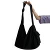 Grande Promoção - Bolsa de Ombro Cruzada de Lona Casual e Simples, Estilo Coreano, Grande Capacidade, com Nó, Moderna e Versátil