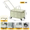 Caja de Almacenamiento Multifuncional para Camping al Aire Libre de Gran Capacidad Caja de Almacenamiento para Coche Tapa de Madera Picnic Caja de Almacenamiento Portátil
