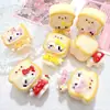 Accesorios de Resina de Gato Tostada de Dibujos Animados 3D Pegamento de Crema Llavero DIY Goma para el Cabello Accesorio para el Cabello Funda de Teléfono Materiales Venta al por Mayor