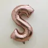 Globos de Letras de 32 pulgadas en Dorado, Plateado, Oro Rosa, Alfabeto Inglés A-Z Globo de Papel de Aluminio Decoración, Venta al por Mayor de Globos Transfronteriza