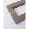 Manija de puerta de vidrio tubo cuadrado de acero inoxidable engrosado color café marco de aleación de aluminio puerta corrediza puerta de madera manija de puerta principal