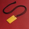 Collar vintage de aleación de cobre etiqueta Ankang no-matter para hombre y mujer Collar con etiqueta cuerda negra dibujable oro de imitación joyería de estilo étnico