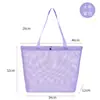 Bolsa de playa de malla, bolsa de compras portátil, bolsa de almacenamiento, bolso de hombro, bolsa de malla de mano, bolsa plegable, bolsa de almacenamiento de viaje