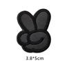 Patch autoadesivo para jaqueta de penas, adesivo de tecido bordado, remendo para buraco rasgado infantil, subsídio para reparo sem costura, patch decorativo preto para roupa
