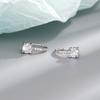Aretes de Aro de Diamantes Brillantes de Nuevo Estilo Transfronterizo, Aretes de Zirconia Redonda Modernos y Brillantes, Ganchos para Oreja de Estilo Europeo y Americano de Lujo Ligero para Mujer