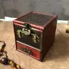 Caja de Joyería de Madera Estilo Antiguo, Tocador con Espejo, Caja de Almacenamiento de Joyería Estilo Chino Vintage, Accesorios de Boda, Regalo Retro