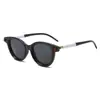 Nuevas Gafas de Sol Retro Ojo de Gato Europeas y Americanas, Moda y Personalizadas para Fotografía Callejera, Gafas de Sol Transfronterizas, Celebridades de Internet, Gafas Lisas, Gafas Planas Versátiles