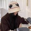 Gorro de punto jacquard con estampado de palomas para otoño e invierno, gorro de lana retro cálido de Corea del Sur para amantes de la moda.