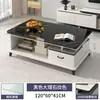 Mesa de centro para sala de estar, adecuada para apartamentos pequeños, mesa de té simple moderna para balcón, mesa de té de vidrio de lujo ligero