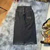 Jeans Clássico Retro Y2K Solto com Letras da Moda deste Ano Calças de Perna Larga Estilo Punk Casual High Street para Homens
