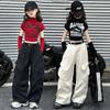 Traje de overol para niños primavera y otoño 2025 nuevo estilo niñas otoño pantalones casuales niños grandes camisa de manga rota para base
