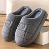 Novas Pantufas de Algodão Masculinas 2023 Pantufas de Inverno para Casa com Pelo Combinação de Cores Solado Grosso Pantufas de Algodão Quentes Masculinas Em Estoque Atacado