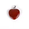 Venta Caliente Amazon Colgante de Amor de 20 mm Collar de Corazón de Amatista de Piedra Natural Colgante Llavero de Corazón de Ágata
