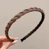 Tiara Ondulada Estilo Coreano para Mulheres, Fofa e Aumenta a Altura, Pelúcia Estampada de Leopardo, Elástico de Cabelo Dupla Face com Dentes, Versátil e Estilosa