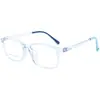 Montura de Gafas Cuadrada para Jóvenes y Niños Montura 75010 Ultra-Ligera Tr90 Montura de Gafas para Prevención de Miopía de Estudiantes Hombres y Mujeres con Lentes Graduados