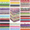 Algodão Puro Artesanal Pequenos Retalhos DIY Floral Liso Fino Tecido Bolinhas Listrado Xadrez Pastoral Desenho Animado Zero Patchwork