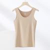Chaleco Cálido para Mujer, Cachemir Seda Terciopelo Sin Costuras Calefacción Doble Cara Forro Polar Ropa Interior, Chaleco Capa Base Otoño e Invierno para Prevenir el Frío