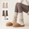 Cubiertas de Calcetines de Lana, Calcetines Apilados para Otoño e Invierno, Estilo Y2K Cálido y Adelgazante, Calentadores de Rodilla y Pierna Engrosados Antideslizantes para Mujer