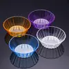 Prato de Acrílico Colorido para Lanches e Frutas Secas para Casa, Plástico Resistente a Quedas, Transparente, Prato para Sementes de Melão e Doces