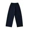 Calça Banana Larga de Cintura Estreita Curva Estilo Europeu e Americano para Mulheres Outono e Inverno Novo Cintura Alta Versátil Casual Calça de Moletom