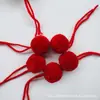 Bolas de fio de lã de 3-5 cm de espessura em estoque, bolas grandes de lã vermelha, bolas de pelúcia de caxemira, acessórios para chapéus, cachecóis e roupas
