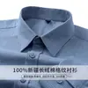 Camisa de Manga Larga de Algodón 100% Cepillado de Lujo para Hombre, Estilo Casual Grueso de Papá, Cuadros, Algodón Puro, Tallas Grandes