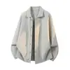 Chaqueta cárdigan de punto para hombre Shanggu, cuello redondo, un solo botón, Otoño/Invierno, peso pesado, color sólido, suave y esponjoso, versión holgada con hombros caídos