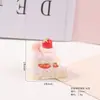 Acessórios de Resina Desenho Animado Brinquedos de Comida Morango Simulados Pão Cola de Creme DIY Adesivos para Capa de Celular Ímãs de Geladeira Materiais