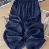 Pantalones de pierna ancha de algodón y lino transpirables de talla grande para mujer, estilo "old money", pantalones casuales ligeros, pantalones rectos cropped frescos, de venta caliente en verano