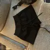 Moda Retrô Camelo Cordão Casual Curto Feminino Primavera, Outono e Inverno 2025 Novo Estilo Pequeno Cintura Alta Reta Shorts Tendência