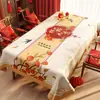 Mantel de Año Nuevo, a prueba de aceite, impermeable y no lavable, nuevo diseño 2026, mantel rojo para el Año del Caballo, creando una atmósfera festiva para la mesa de té y la mesa de comedor