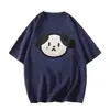 Camiseta de algodón puro estilo retro japonés, divertida, linda, de cachorro, manga corta para mujer, top de estudiante estilo Hong Kong para verano