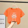 Camiseta de Verano Nueva de Manga Corta de Algodón Puro para Niñas, Bonito Top de Verano Estilo Coreano