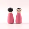 Juguetes de Graffiti Personalizados para Niños Niños y Niñas Figuras de Madera Pintadas a Mano Muñecas de Madera Coloridas Adornos Marioneta Decoración