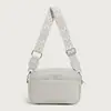 Bolso de Hombro para Mujer de PU de Color Sólido 2025 Nuevo Bolso de Exportación Transfronteriza para Mujer Correa de Hombro Ancha Bolso Cruzado Cuadrado Pequeño de Moda
