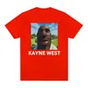 Camiseta Gráfica Divertida de Meme de Kanye West para Hombre Moda Cuello Redondo Manga Corta Camiseta para Hombre Hip Hop Gótico Vintage