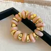 Accesorio de Vacaciones: Pulsera Multicolor de Cuentas de Cristal y Perlas de Arroz de Múltiples Capas, Joyería de Mano Bohemia Lujosa y de Alta Gama