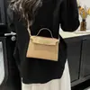 Bolso de Color Sólido para Mujer 2026 Nuevo Modelo Bolso Cruzado de PU Diseño de Nicho Bolso de Mano de Lujo de Gama Alta Bolso Cuadrado Pequeño