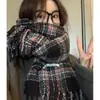 Bufanda de Mohair de Imitación Nueva Transfronteriza para Mujer, Estilo Europeo y Americano, Bufanda Chal Cálido de Barba Larga para Otoño e Invierno, Exportación Exportación Productos de Alta Calidad