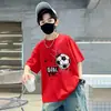 Camiseta Fresca y Moderna para Niños Mayores, Top de Verano 100% Algodón para Niños, Camiseta de Manga Corta Nueva de Verano 2026 para Niños