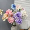 3 Cabezas de Rosas Artificiales de Elsa, Decoración para el Hogar de Lujo Ligero para Sala de Estar y Mesa de Comedor, Accesorios para Fotografía de Bodas, Materiales Florales, Flores Falsas
