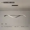Lámpara de Araña para Restaurante Moderna Simple Creativa Elegante Escandinava LED Larga para Mesa de Comedor Barra Diseñador Lámparas de Oficina